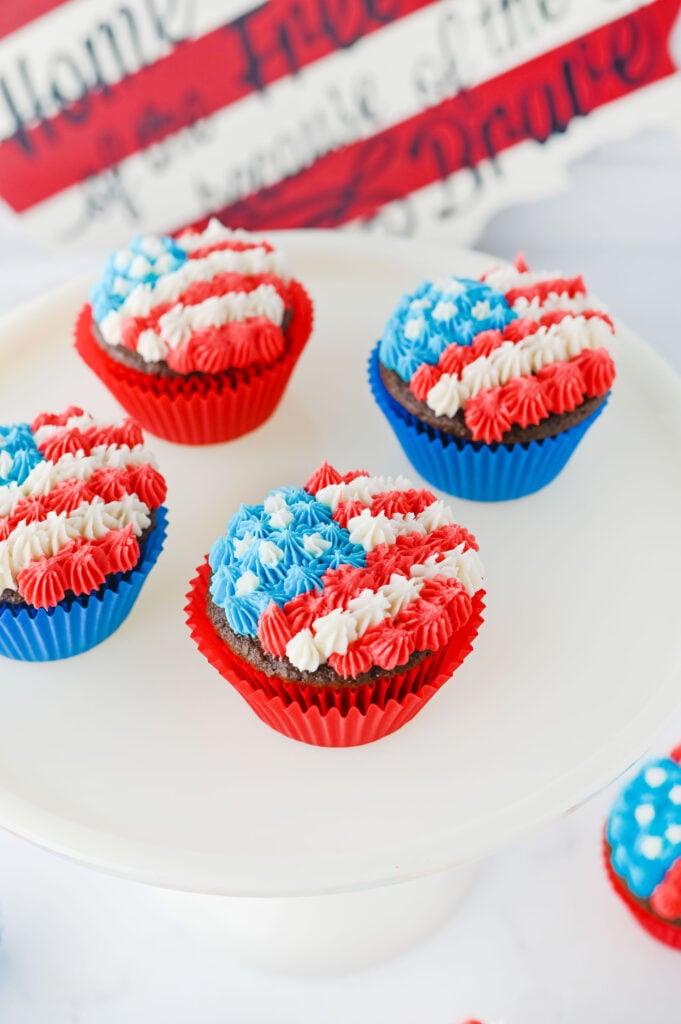 American Flag Cupcakes