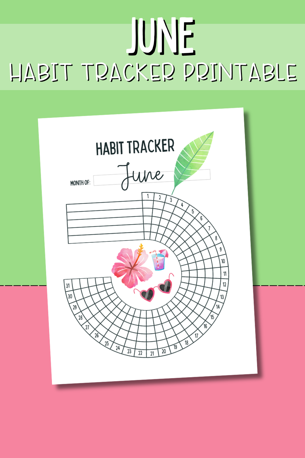 Free June Habit Tracker Printable - Planning Inspired