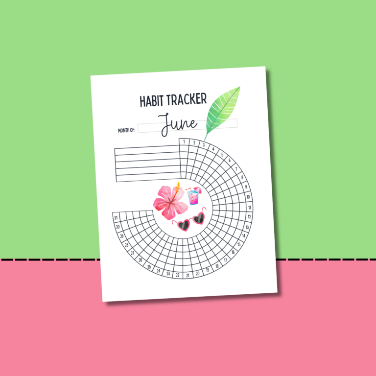 Free June Habit Tracker Printable