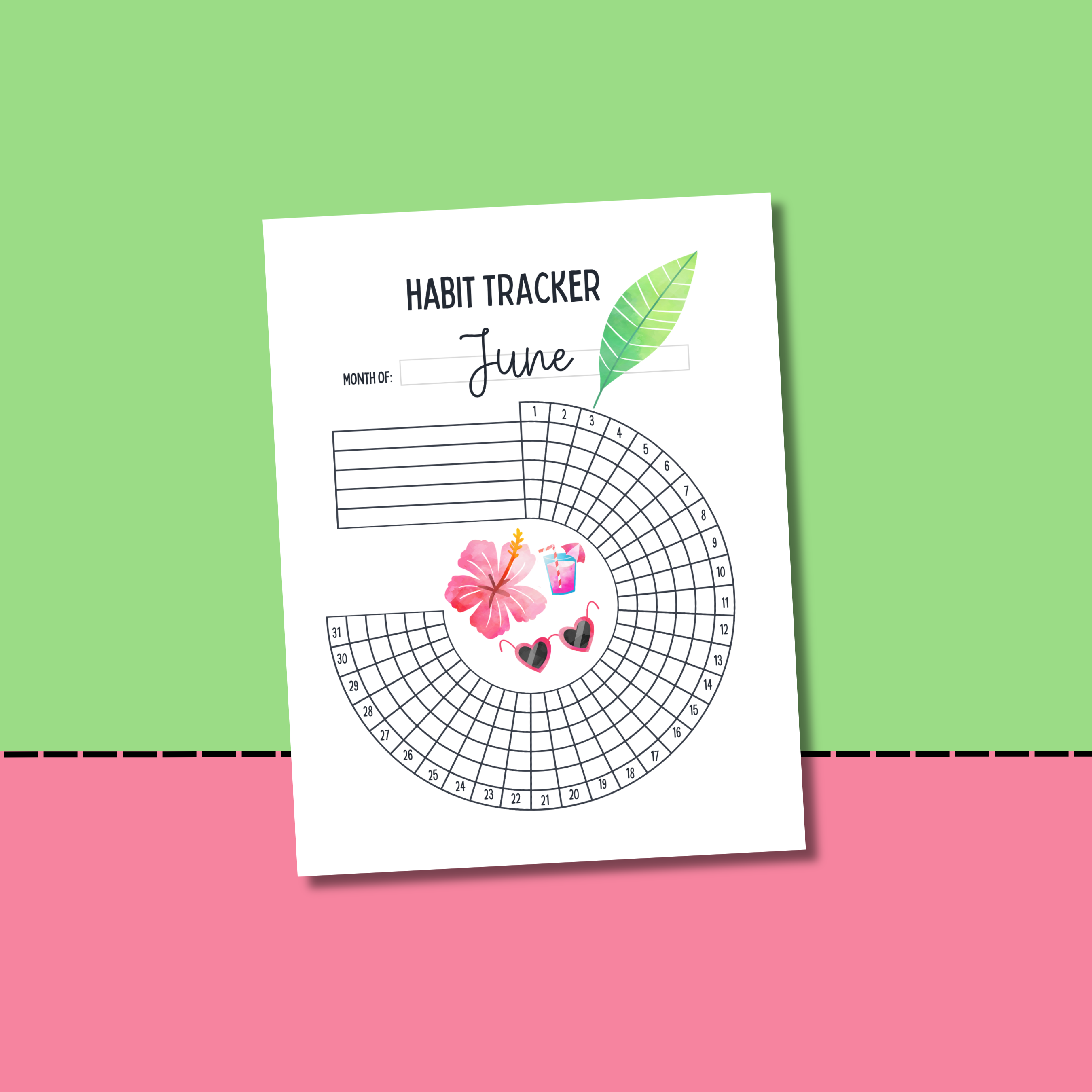 Free June Habit Tracker Printable