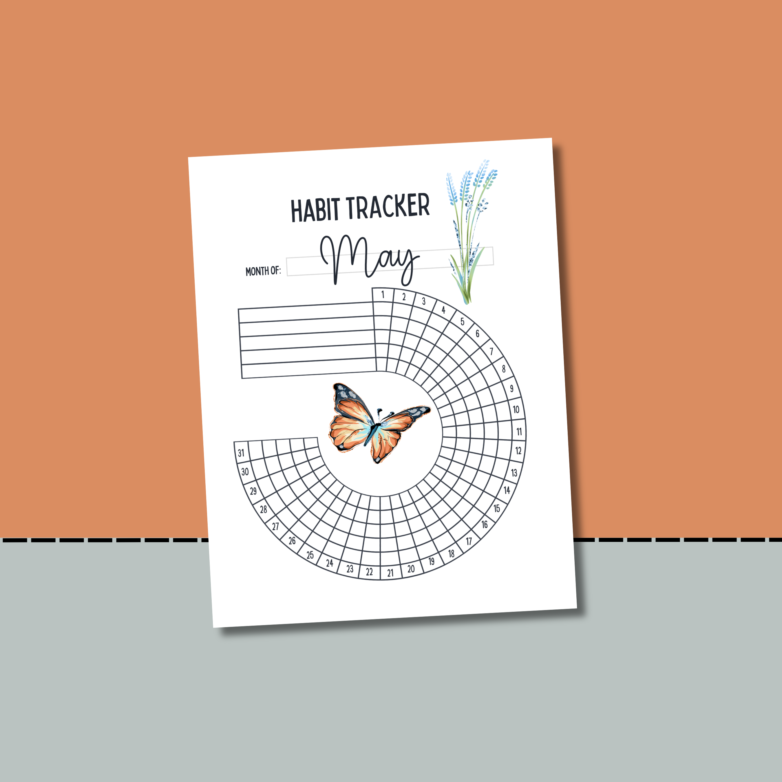Free May Habit Tracker Printable