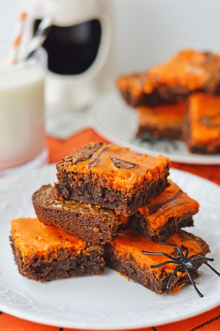 Halloween Cheesecake Brownies