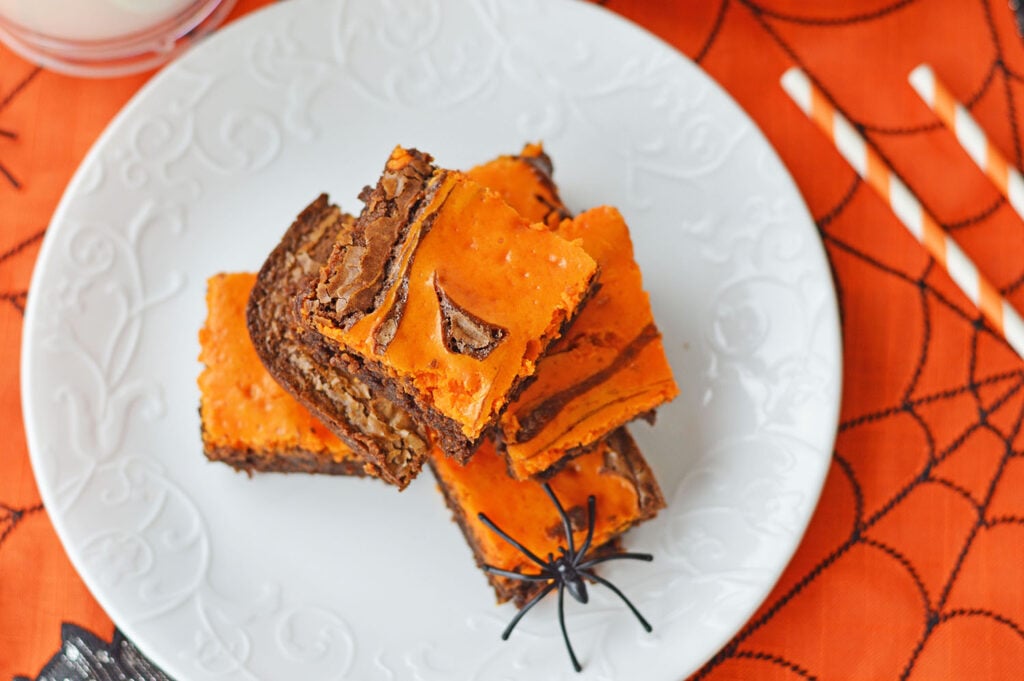 Halloween Cheesecake Brownies