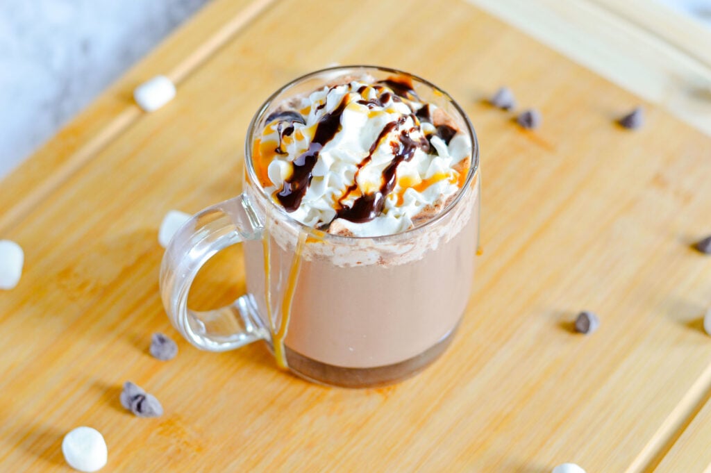 Boozy Caramel Hot Chocolate