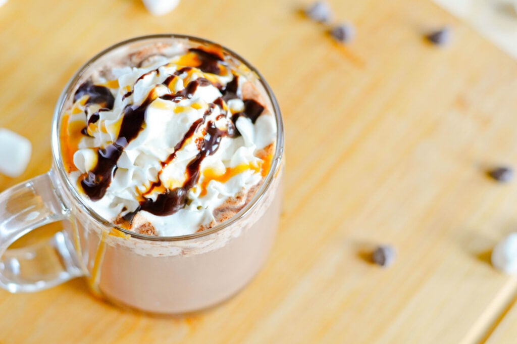 Boozy Caramel Hot Chocolate