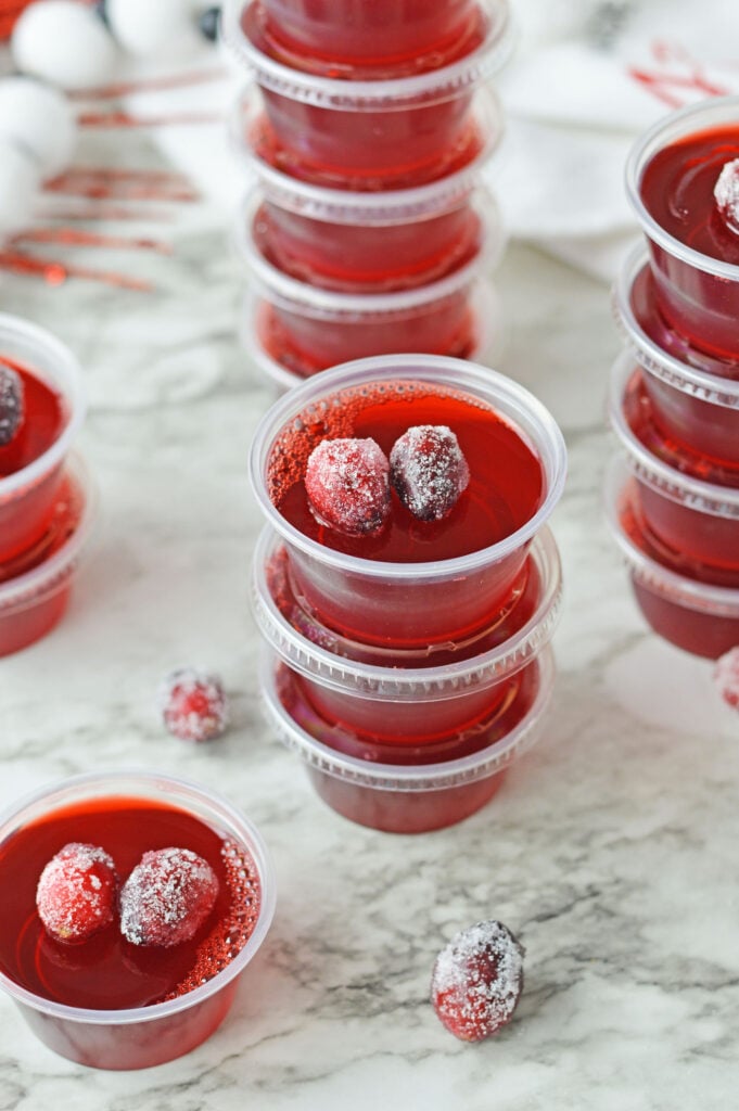 Cranberry Jello Shots