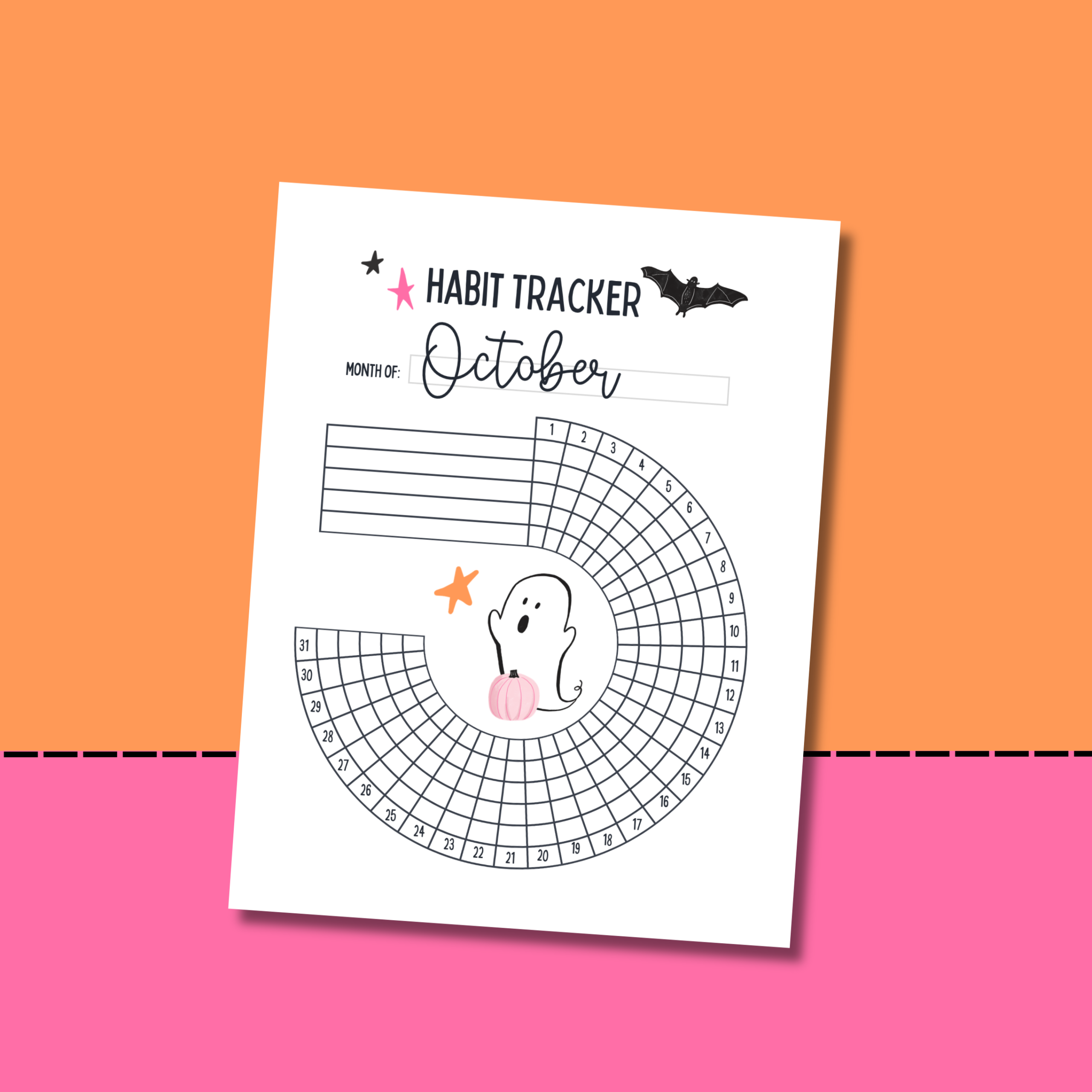 Free October Habit Tracker Printable