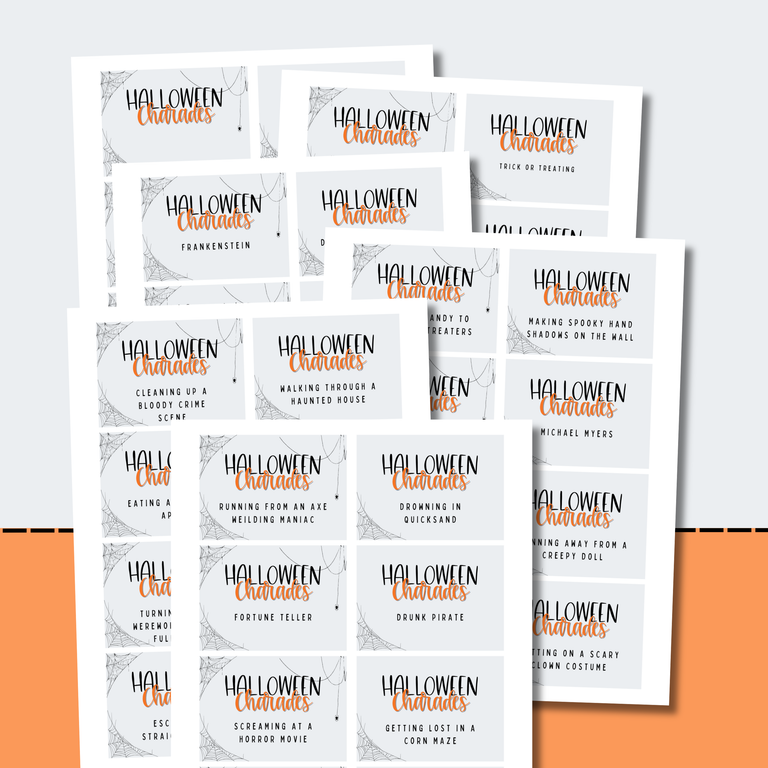 Free Printable Halloween Charades